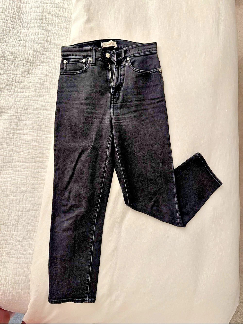 Madewell Black Straight Leg Jeans